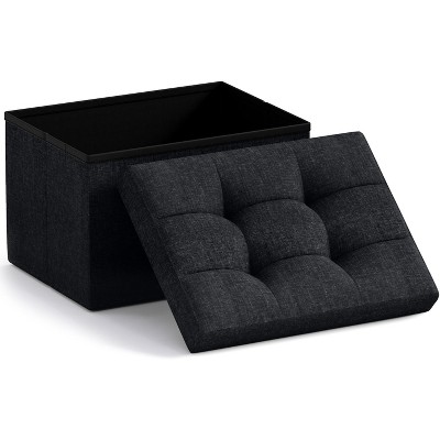 Ornavo Home Collapsible Rectangle Small Storage Ottoman - 12" x 16" x 12"
