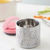 Juvale 22oz Stainless Steel Insulated Food Container with Handles - Cold and Hot Food Storage for Lunch, Travel (Pink) - 2 of 4
