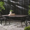 Dining Table, Iron Frame Kitchen Table, Scalable Outdoor Dining Table WithStorage Basket, Acacia Wood Countertop Table - 2 of 4