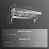 Commercial Exhaust Hood Rust Resistant Vent Hood 201 Stainless Steel Concession for Kitchen - 4 of 4
