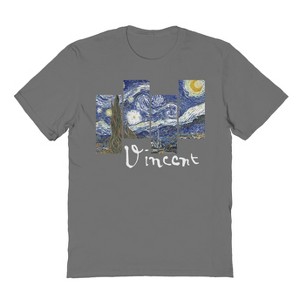 Fine Art Men's Starry Night Signature Short Sleeve Graphic Cotton T-Shirt - 1 of 1