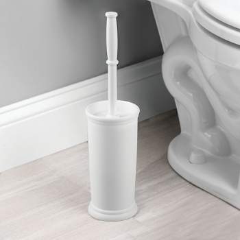 Kent Plastic Toilet Bowl Brush and Holder White - iDESIGN