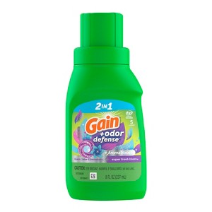 Gain + Odor Defense Liquid Laundry Detergent, Super Fresh Blast Scent, 8 oz, 5 Loads, HE Compatible - 1 of 4