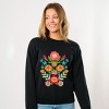 Simply Sage Market Folk Art Florals Distressed Sweatshirt - 2 of 4