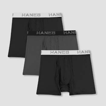 Hanes Boxer Briefs 12-Pack Mens Value Pack Black Comfort Flex Waist Tagless  S-XL