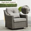 Spruce & Spring Outdoor Wicker Patio Outdoor Sofa Swivel Chair Coffee Table - 2 of 4