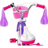 hykolity 14 inch Girls Bike Princess Bicycle for Age 3-5 Years Old Rider Height 36-47 inch includes Training Wheel Basket Doll Seat Violet Purple - 4 of 4