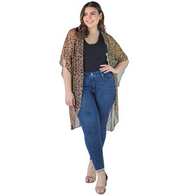 JM Collection Plus Size Animal-Print Cardigan, Created For, 46% OFF