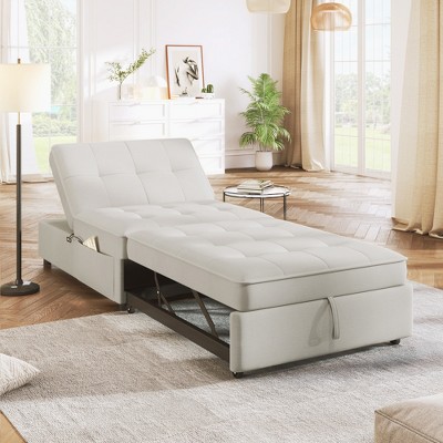 LOVMOR 4-in-1 Sofa Bed, Chair Bed, Multi-Function Folding Ottoman Bed with Storage Pocket and USB Port