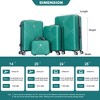 Kumasinova 4Pcs ABS Lightweight Hardside Luggage Set,Airline-Approved Carry-On Suitcases with 14"Makeup Box,Impact-Resistant,14/20/24/28" - 3 of 4