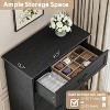 5 Drawers Dresser for Bedroom,Chest of Drawers with Wide Metal Handle,Farmhouse Modern Wooden Tall Dresser,Natural Texture,Storage Organizer - 4 of 4