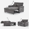 Lyngins Pull-Out Sleeper Sofa Bed with USB Ports & Cup Holders,Convertible Sofa Chair– 3-Recline Angles, Couch for Living Room/Dorms, Futon Chair Bed - 2 of 4
