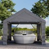 EROMMY 12 Ft X 20 Ft Car Canopy Portable Garage, Gray - 3 of 4