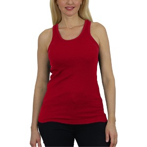 Galaxy By Harvic Women's Loose Fit Ribbed Tank Top - 1 of 3