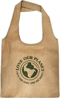 EARTHGRADE Reusable Shoulder Grocery Bag Sustainable & Eco Friendly Washable Paper Totes with Cotton Canvas Handles & Durable Seams