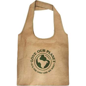 EARTHGRADE Reusable Shoulder Grocery Bag Sustainable & Eco Friendly Washable Paper Totes with Cotton Canvas Handles & Durable Seams