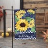 Sunflower Welcome Applique Garden Flag - 2 of 4