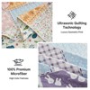 Inhand Microfiber Print Quilt Bedding Set, Flower print Soft Lightweight Coverlet For All Season - 3 of 4