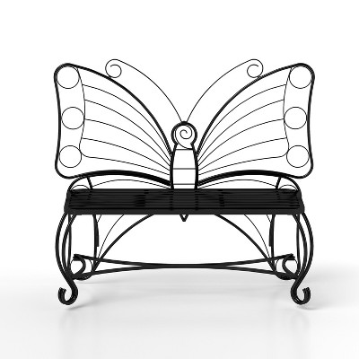 Vynxaria Butterfly Design Patio Benches - 48" Elegant Outdoor Seating for Garden and Yard