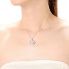 Guili Sterling Silver Cubic Zirconia Swirl Knot Necklace, a Beautifully Designed Piece to Add Timeless Elegance to Your Collection - 3 of 3