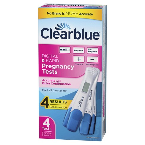 Clearblue Digital Rapid Pregnancy Tests 4ct Target