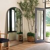 Beautyolove 21 in. W x 64 in. H Classic Arched Black Aluminum Alloy Framed Full Length Mirror Wall Mounted or Standing Floor Mirror - 2 of 4
