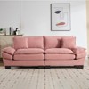 FURNIinspire Corduroy Sofa Sleeper Couch Loveseat Sofa with Pillows, Comfy Upholstered Deep Seat Sofa for Bedroom, Living Room, Pink, 84*32*32 - 2 of 4