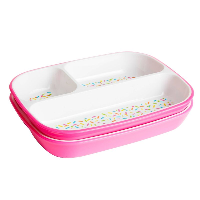 Munchkin Splash Toddler Divided Plates - 2pk - Pink Sprinkles, 4 of 7