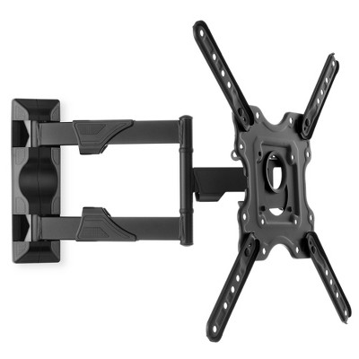 Black Steel Full Motion TV Wall Mount with HDMI Cable