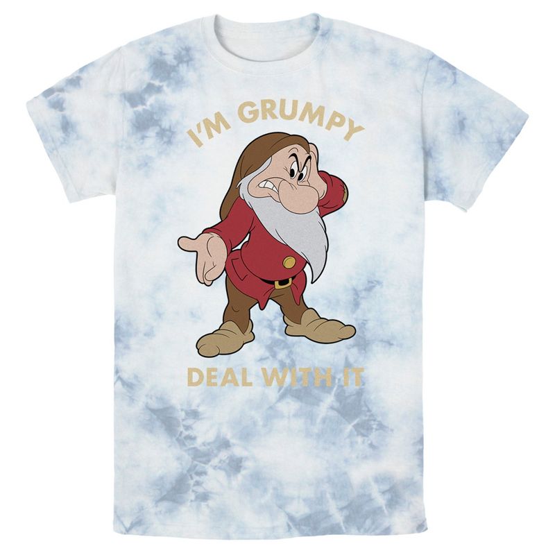 Men's Snow White and the Seven Dwarves Grumpy Deal With It T-Shirt, 1 of 5