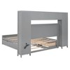 NicBex Full Size Wooden Storage Bed, Modern Platform Bed Frame with Twin Size Trundle, Shelves, Sockets and Cabinets for Bedroom - 3 of 4