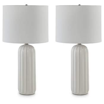 Signature Design by Ashley (Set of 2) Clarkland Table Lamps White