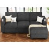Belffin Compact Sleeper Sectional - Chenille Modular Sofa with Pull-Out Bed & Hidden Storage - 3 of 4