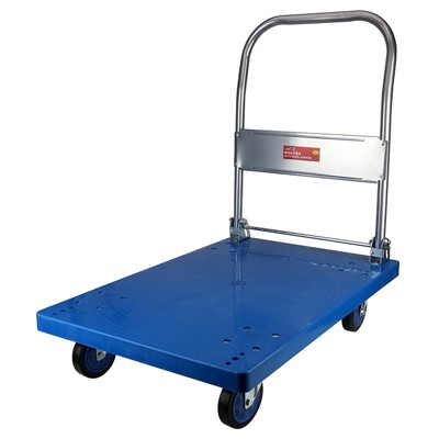 TOBILI Folding flatbed cart, trailer, handcart, small trolley, cargo handling cart, household lightweight hand-pulled cart, silent and portable
