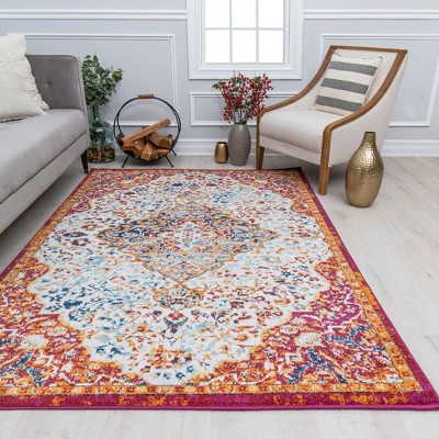Rugs America Harper Hy50q Amelia Blush Abstract Vintage White Area Rug ...