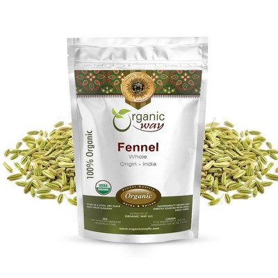 Organic Way Fennel Seeds Whole 8 Oz