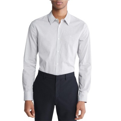 Calvin Klein Mens Striped Button Up Shirt