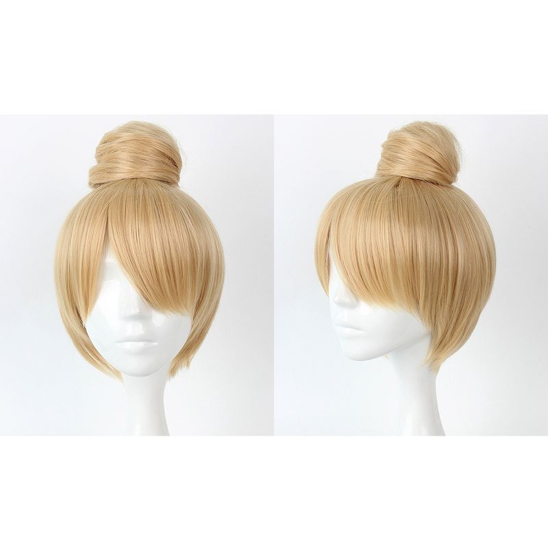 Unique Bargains Women's Wigs 14" Gold Tone with Wig Cap Short Hair, 5 of 7