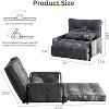 MAXYOYO Adjustable Floor Sofa Couch with Pillow, 5-Position Foldable Lazy Sofa Sleeper Bed with Armrest - 3 of 4
