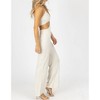 Women's HALTER SMOCK TOP LINEN JUMPSUIT - Levee - 4 of 4