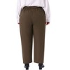 Agnes Orinda Women's Plus Size Business Work Elastic Waisted Long Straight with Pocket Suit Pants - 4 of 4