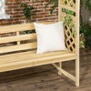 Resenkos Garden Bench, Patio Bench,Patio Garden Bench, Wooden Bench, Outdoor Bench for Vines/Climbing Plants, Natural - 3 of 4