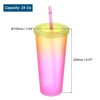 Unique Bargains Insulated Double Wall Tumbler with Lid and Straw - 2 of 4
