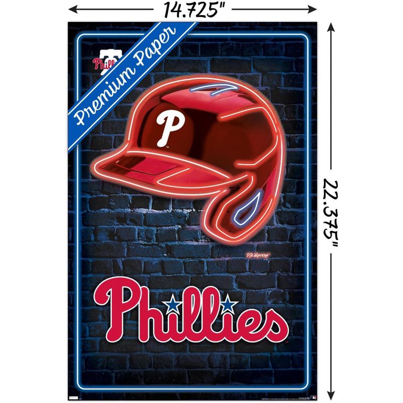 Trends International MLB Philadelphia Phillies - Neon Helmet 23 Unframed Wall Poster Prints, 3 of 7