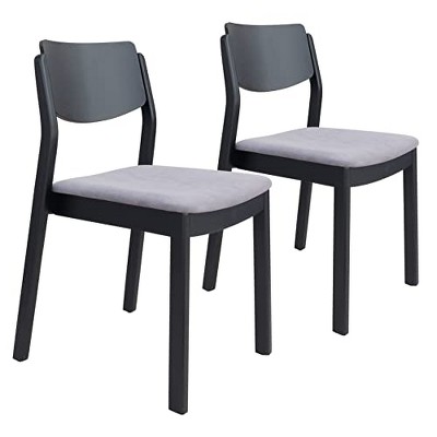 Zuo Desdamona Dining Chair (Set of 2) Gray & Black