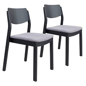 Zuo Desdamona Dining Chair (Set of 2) Gray & Black - 1 of 4