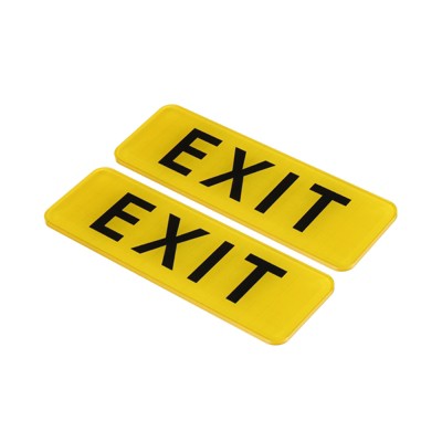 Unique Bargains Waterproof Self-Adhesive Decor Home Business Exit Sign 2 Pcs