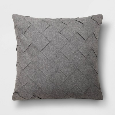 Oversized Basket Weave Square Throw Pillow Gray - Project 62™ – BrickSeek