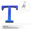 Unique Bargains 3D Acrylic Self-Adhesive Mirror Alphabet Sticker Wall Decals Blue - 3 of 4