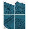 Maxi Skirts for Women High Waist Vintage Skirt Tiered Long Skirt with Pockets Flowy High Low Hemline Skirts - 2 of 4